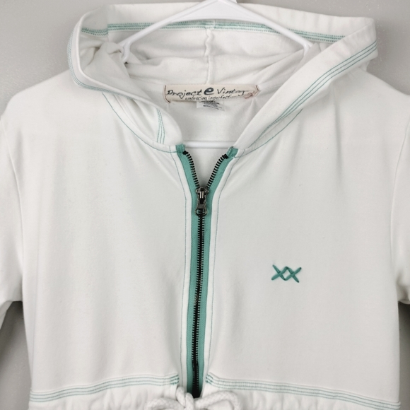 Project E Vintage from Urban Outfitters Bell Sleeve Embroidered Zip Up Hoodie - Picture 2 of 9